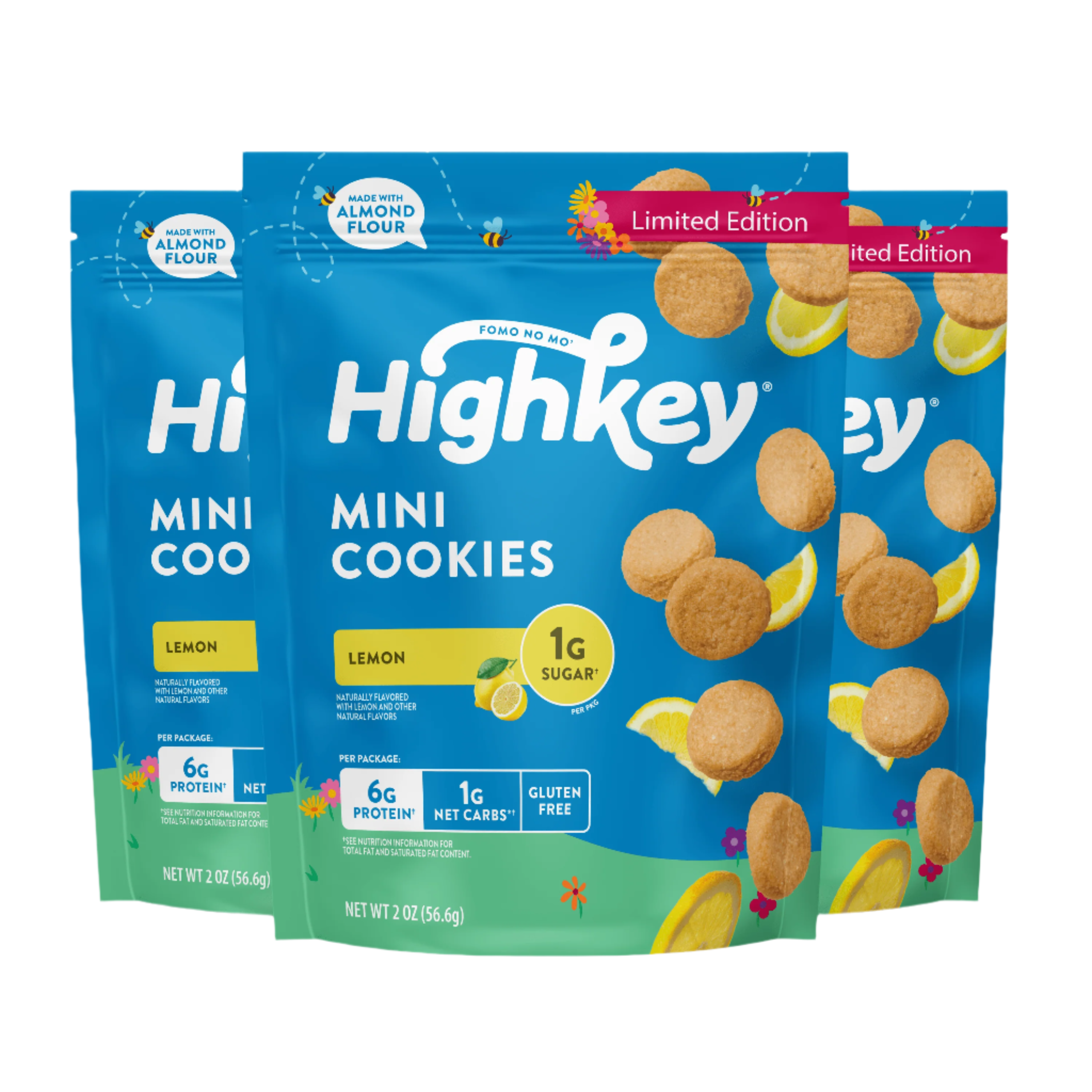Mini Cookies: Lemon (3 Pack - 2 oz bags)