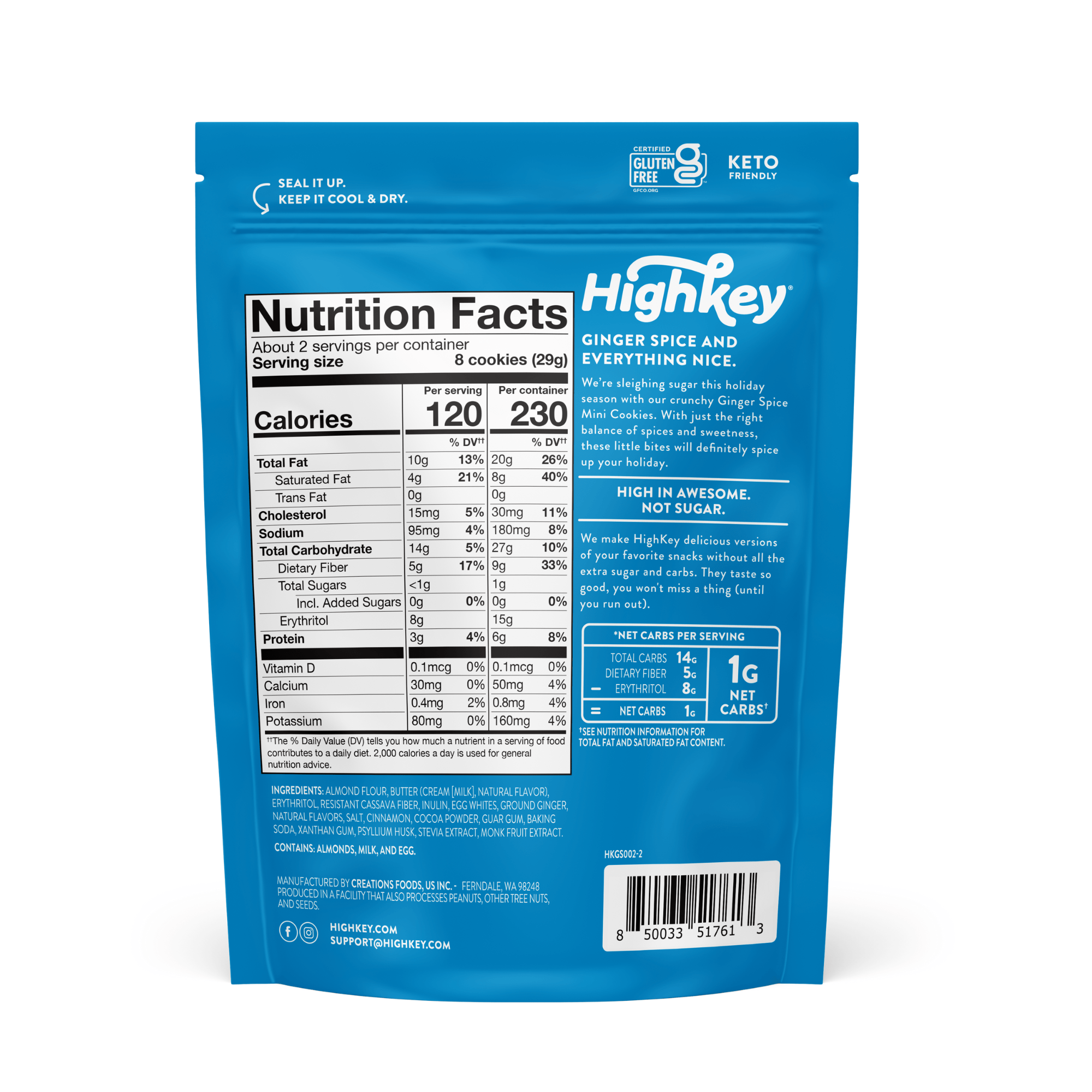 Mini Cookies: Ginger Spice (3 Pack - 2 oz bags) - View 2