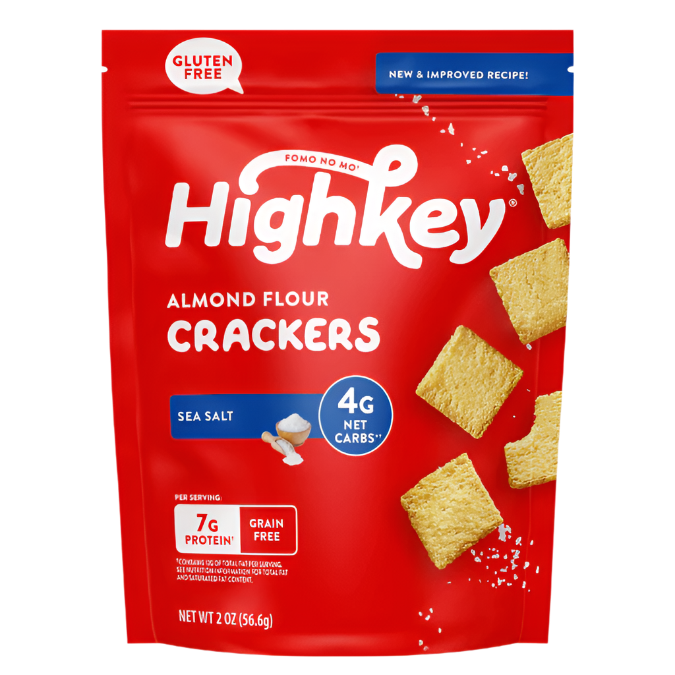 Almond Flour Crackers: Sea Salt (6 pack - 2 oz bags)